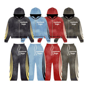 Survêtements unisexes 2026 de qualité supérieure, délavés à l'acide, style streetwear décontracté, entièrement imprimés, personnalisés, dernière mode printemps, effet pierre - Product Image 1