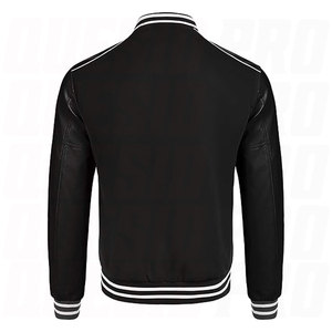 Chaqueta Varsity para Hombre, Estilo Casual, con Mangas de Cuero, Chaqueta Bomber Letterman de Béisbol, Estilo Universitario Clásico, con Botones - Product Image 5