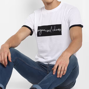 Camiseta Deportiva Personalizada para Hombre, Verano, Nueva, 100% Algodón Grueso, Corte Regular, Estilo Urbano, Manga Corta, Color Sólido, Ecológica - Product Image 6