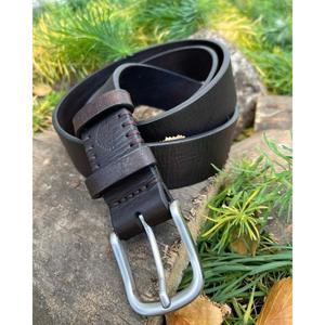 Ceintures en cuir véritable tendance, faites à la main, avec boucle en laiton de luxe, style campagnard, dernières nouveautés, pour hommes. - Product Image 3