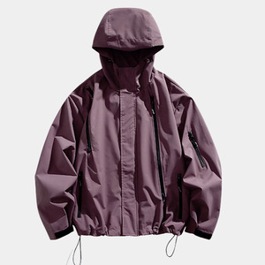 Customized Hoodies Outdoor <b>Jacket</b> for Men Waterproof Windproof Hiking Shell Breathable <b>Lightweight</b> Rainwear <b>jacket</b> for men - Product Image 2