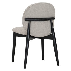 Elegance Minimalist Upholstered Black <b>Dining</b> <b>Chair</b> with Sturdy Beech Wood Frame for Home and Boutique Cafe - Product Image 4
