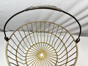 Rustic Farm <b>Egg</b> Collector Basket, Metal Wire <b>Storage</b> for Fresh Chicken <b>Eggs</b> - Product Image 5
