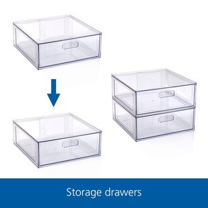 Tiroir de placard coulissant en plastique transparent brillant, grande taille adulte - Product Image 3