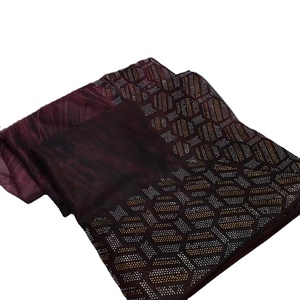 Nouveau saree premium en or et argent avec pierre Swarovski et impression numérique en vente en ligne - Product Image 1