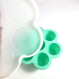 Bac à glaçons en silicone de qualité alimentaire pour bébé – Bac à glaçons 7 cubes pour purées maison, compatible lave-vaisselle, congélateur et micro-ondes - Product Image 2