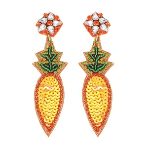 Pendientes vibrantes y audaces con cuentas de semillas para niñas y mujeres hechos a mano para agregar una chispa de glamour a su atuendo de noche y fiesta - Product Image 1