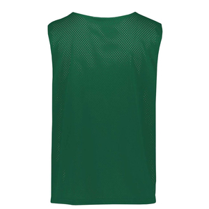 Gilet de sport unisexe sans manches à col rond en maille verte respirante en polyester pour adultes toutes saisons - Product Image 4
