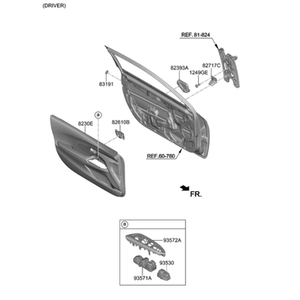 Cerraduras y Herrajes Exteriores Nuevos para Veloster, Lado Izquierdo 82610J3000MPP - Product Image 2