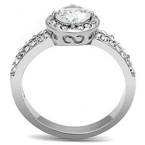 TK3021-High Polished Stainless Steel <b>Ring</b> with AAA Grade CZ Clear-Dishes & <b>Plates</b> - Product Image 3