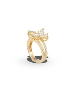 Luxury Emerald Cut Lab Grown Diamond Cluster <b>Ring</b> 10K 14K 18K Gold 925 935 Silver Anniversary <b>Engagement</b> <b>Unique</b> Statement Fine - Product Image 3
