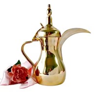 Cafetière arabe de style classique en aluminium Dallah, écologique et durable, pour servir du café traditionnel lors des repas et pour les invités