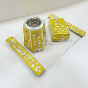 Ensemble cadeau de luxe arabe pour l'Aïd et le Ramadan, brûleur de bakhoor en nacre fait à la main, écologique, Divine Glow - Product Image 3