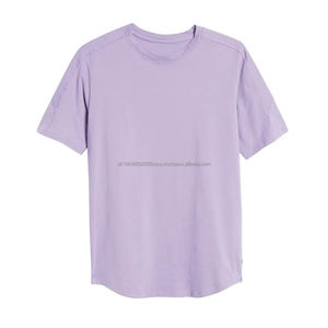 Custom <b>Men</b> Personalized <b>Men's</b> Soft Plain Cotton Tshirt Curved Hem Comfort <b>Longline</b> Print on Demand Graphic <b>T</b>-<b>shirts</b> for <b>Men</b> - Product Image 5