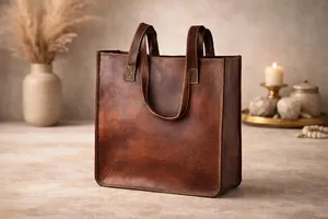 Bolso de hombro de cuero grande para mujer al por mayor con asa superior y dos asas, el más demandado para chicas - Product Image 3