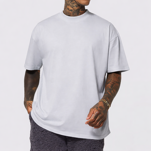 เสื้อยืดโอเวอร์ไซส์ลายวินเทจพร้อมโลโก้สั่งทำพิเศษสำหรับผู้ชาย เสื้อยืดแขนสั้นคุณภาพสูงสไตล์ลำลองสำหรับผู้ชาย - Product Image 1