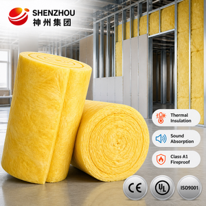 Couverture ou rouleau d'isolation thermique en <span class=keywords><strong>laine</strong></span> <span class=keywords><strong>de</strong></span> <span class=keywords><strong>verre</strong></span> jaune pour murs et toitures, ou <span class=keywords><strong>laine</strong></span> <span class=keywords><strong>de</strong></span> <span class=keywords><strong>verre</strong></span> avec feuille d'aluminium - Product Image 1