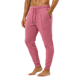 Custom Waffle Knit Trousers for <b>Men</b> <b>Slim</b> <b>Fit</b> Casual Textured <b>Joggers</b> Elastic Waist Drawstring Lightweight Daily Bottoms <b>Mens</b> - Product Image 6