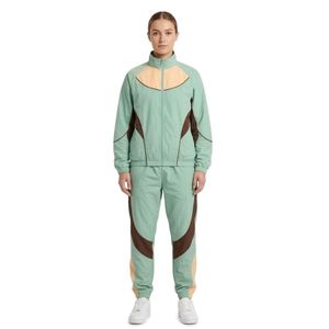 Wind Resistant <b>Women</b> Windbreaker Suits Dark Teal Premium Quality Taslan Nylon Zip High Neck Wide Long Sleeves Sports <b>Outfits</b> - Product Image 4