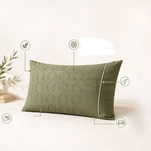 Housses de coussin carrées teintes de haute qualité en tissu polyester-coton écologique, couture durable, tailles et couleurs personnalisées pour la literie domestique - Product Image 3