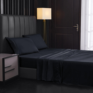 Juego de Sábanas Planas y Ajustables de Algodón 100% Orgánico para Hotel y Hogar, con Funda de Almohada, 4 Piezas, Venta al Por Mayor - Product Image 2