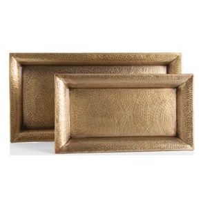 Plateau de service fonctionnel en laiton, durable et décoratif, pour aliments, collations, desserts, thé, café, restaurant, hôtel. - Product Image 1