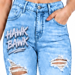 Jeans de Mezclilla Ajustados para Mujer, Estilo Desgastado, Acabado Suave, Elásticos y Flexibles, Diseño Clásico con Bolsillos, Estilo Casual para el Día a Día - Product Image 4