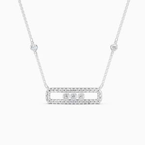 Colgante Radiante con Diamante Cultivado en Laboratorio de 0.34 Ct en Oro Amarillo, Blanco y Rosa de 9K - Product Image 2