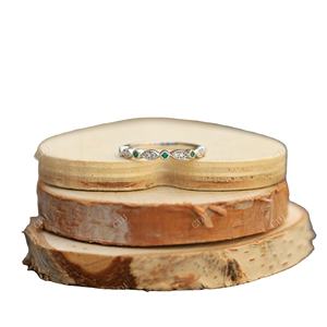 Nouvelle conception demi éternité bague en or blanc bande ronde coupe laboratoire diamant bijoux cadeau fête 925 bague de mariage en argent Sterling - Product Image 1