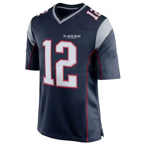 Nueva Llegada, Ropa Deportiva, Nombre Personalizado Impreso, Transpirable, Manga Corta, 100% Poliéster, Jersey de Fútbol Americano, Mejor Precio - Product Image 2