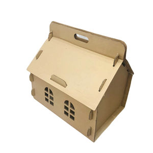 Caja Cuadrada de Cartón Corrugado de Materiales Reciclados al por Mayor, Casa Rascador Portátil para Gatos, Refugio de Entretenimiento para Gatos, Vietnam - Product Image 1