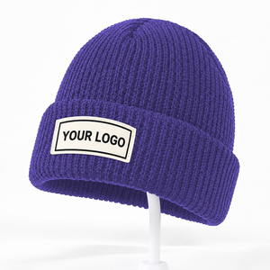 Bonnet polyvalent automne-hiver en acrylique fin tricoté, personnalisable avec logo, version coréenne, style décontracté - Product Image 4