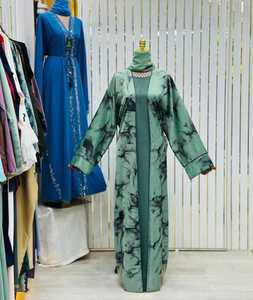 Hot sale Modest Dubai Beaded Sequined Long Sleeve <b>Abaya</b> Muslim Traditional Handmade Wedding Women Polyester Breathable VNeck - Product Image 4