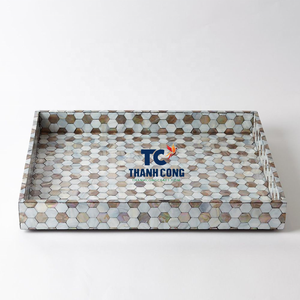 MEILLEUR GROS Mère Perle MDF Noyau Plateau De Service À La Main Nouveau Designer Thanh Cong Artisanat Marque Personnalisable Taille/Couleur Fait - Product Image 1