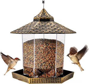 Comedero para Pájaros de Metal Colgante de Primera Calidad para Alimentar Aves Silvestres, Decoración para el Hogar - Product Image 1