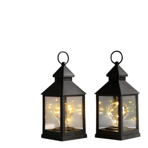 High Vintage Style Decorative Hanging <b>Lantern</b> Set Of 2 <b>Black</b> Meta <b>Lantern</b> For Indoor Outdoor Home Wedding Party Decoration - Product Image 1