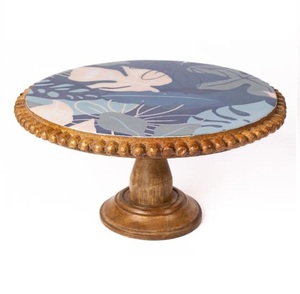 Top Trending Cake Stand With Marble Top Wooden Cake Stand Handcrafted Wooden Cake Holder Wedding Decorating Cake Holder - Product Image 3