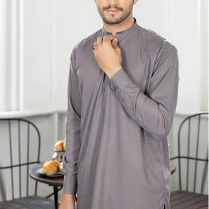 Shalwar Kameez Islámico de Buena Calidad en Algodón, Lino y Lana para Hombre, Diseño Saudí, Ropa Larga Musulmana, Vestido Bandhgala para Hombre - Product Image 4