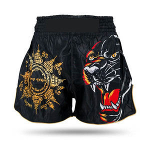 Shorts de Muay Thai en satin pour la gym, la boxe, le karaté, l'entraînement, les combats – Style actif et mouvements fluides pour les arts martiaux - Product Image 1