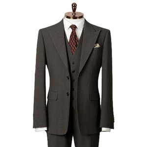 Men's Stylish Office Suit <b>Set</b> Latest Fashionable Business Woven Pants with Zipper Fly Breathable Anti-Static Workwear - Product Image 2
