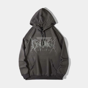 Vêtements pour hommes sur mesure fabriqués au Pakistan, sweats à capuche avec strass, nouvelle mode hiver, coton mélangé, sweats à capuche avec strass pour hommes - Product Image 1