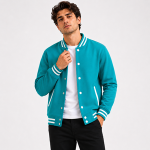 Chaqueta Varsity Informal de Lona, Ligera y Cálida, con un Diseño Deportivo Moderno para un Estilo Informal y Elegante para el Día a Día - Product Image 1