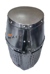 Casco Templario de Acero Ligero, Armadura Medieval de Caballero, Hecho a Mano, Usable para Disfraces de Cosplay para Adultos - Product Image 4