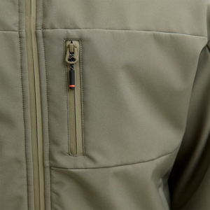 Chaqueta Cortavientos Impermeable con Capucha para Hombre, Color Verde Oliva, Ropa Deportiva Informal para Exteriores, Corte Regular, Cierre de Cremallera - Product Image 4