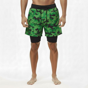 Shorts de sport personnalisés avec logo, shorts de fitness athlétiques pour hommes avec poches zippées, short de sport pour hommes - Product Image 2