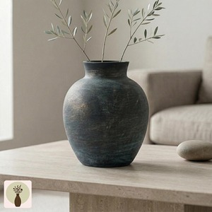 Vase de table en céramique rustique, finition mate, fait main, largeur 8-16 pouces, 8-12 pouces, conçu pour la décoration intérieure - Product Image 5