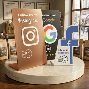 Support d'affichage NFC sans contact en PVC pour la collecte de commentaires clients et la croissance de la réputation de l'entreprise - Product Image 1