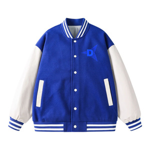 เสื้อแจ็คเก็ตวาร์ซิตี้สีน้ำตาลขาว ยูนิเซ็กซ์ ยี่ห้อ DAIZEN STAR INTERNATIONAL ปักโลโก้ D คอตั้ง ทรงปกติ ใส่ได้ทุกโอกาสในฤดูใบไม้ร่วง กันลม - Product Image 5