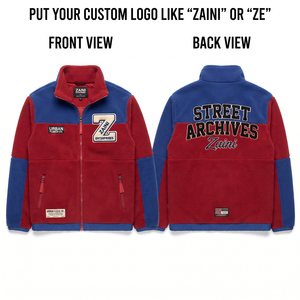 Premium 240 GSM Polar Fleece Long <b>Running</b> <b>Jacket</b> Color Block Full Zip Stand Collar Custom Embroidered Applique Logo Autumn - Product Image 1