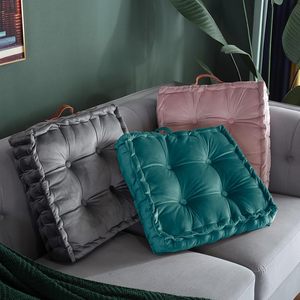 Cojín Cuadrado de Terciopelo Ecológico para Silla, con Funda de Poliéster y Relleno de Algodón, Acolchado Personalizable con Lazos, para Hogar y Hotel - Product Image 2